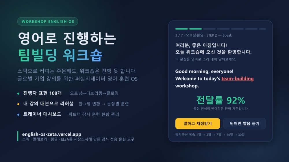 워크숍 잉글리시 OS